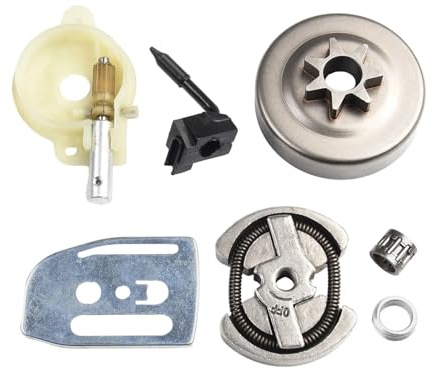 UYTGFO Convient aux Accessoires Husqvarna 41 136 137 142 141, Pompe à Huile, bidon d'huile, kit de Tambour d'engrenage et d'embrayage, pièces de tronçonneuse, Outils électriques de Jardin
