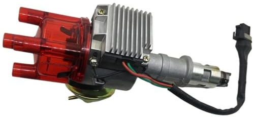 Bildistributör Elektronisk RÖD Transparent Lock Komplett Tändfördelare DS2055A Passar till FIAT Passar till RENAULT R9 R11 R12 R19 1300CC Tändningsdistributör
