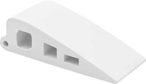 WAGNER Cuña para Puerta SOFT STICK, Juego de 2 Tope de Puerta - 59 x 25 x 15 mm, Goma Termoplástica, Blanco, Protege Puerta y Pared - 15691502