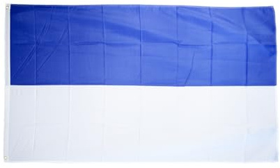 Flaggenfritze Hissflagge Schützenfest Blau/Weiß, 150 x 250 cm, 3 Metallösen, wetterfest, UV-beständig, reißfestes Polyester + gratis Aufkleber + gratis Aufkleber
