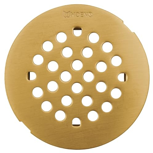 Moen Snap-In Shower Drain Cover For Use with 3-inch Shower Drain, Brushed Gold, 101663BG