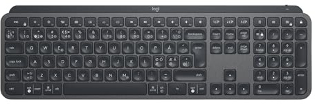 Logitech Mx Keys Tastiera Universale Rf Senza Fili + Bluetooth Qwerty Nordic Grafite (logitech Mx Keys - Tastatur - Pan Nord)