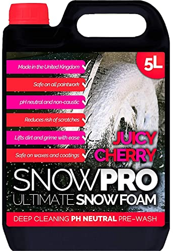 SnowPro Snow Foam Shampoo Car Wash 5L Soap pH Neutral Vehicle Cleaning Detailing Pre Wash Cherry Fragrance