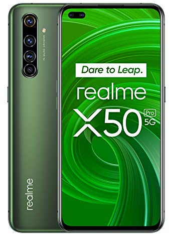 Realme X50 Pro Smartphone 6,44 5G, 8 Go de RAM + 128 Go de ROM, Processeur OctaCore Qualcomm Snapdragon 865, Caméra Quad AI 64MP, MicroSD, Vert Mousse