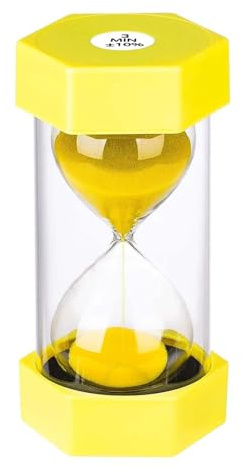 Sand Hourglass Timer 3 Minute： Colorful Sand Clock 3 Minute, Small Yellow Sand Watch 3 Min, Plastic Hour Glass Sandglass Timer for Kids, Games, Classroom, Kitchen, Toothbrush Timer, Decoration
