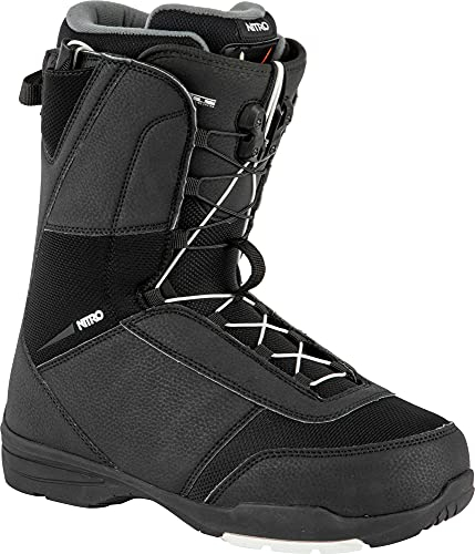 Nitro Herren Vagabond TLS '22 All Mountain Freestyle Schnellschnürsystem günstig Boot Snowboardboot, Black, 255