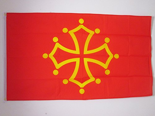 BANDIERA MIDI-PIRENEI – OCCITANIA 90x60cm - BANDIERA MIDI-PYRÉNÉES - OCCITANIE IN FRANCIA 60 x 90 cm - AZ FLAG