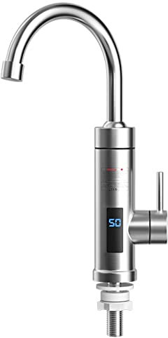 Instant Hot Water Tap, 220V, 3000W, Stainless Steel, Electric Mixer Faucet, Digital Display, 3S Fast Heating, Cold & Hot Dual Mode, 360° Swivel, Water-Electric Separation, Kitchen Bathroom