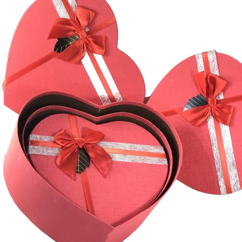 Herz-Geschenk-Box, große Geschenkbox für Weihnachten, Herz-Box, rote Geschenkbox für Geburtstag, Hochzeit, Weihnachten, Valentinstag