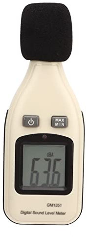 Dezibelmessgerät, Digitales Schallpegelmessgerät mit Hintergrundbeleuchtetem LCD-Display, Tragbares, Hochpräzises Geräusch-Dezibelmessgerät für Autos, Gebläse, Rasenmäher,