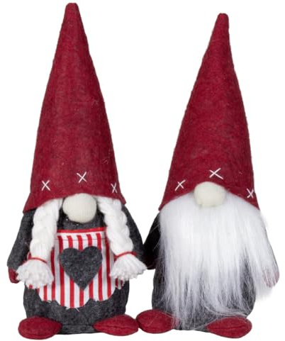 Brandsseller Wichtel 2er Set | Weihnachtswichtel | Weihnachtsdeko Figur | 23cm | Sandfüllung