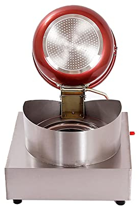 Generic Popcorn Machine Gas Desktop, Commercial Stall Hand-Cranked Electric Spherical Butterfly-Shaped Popcorn Pot Machine Home Made Healthy Snack for Movie Nights, Parties, Sleepovers