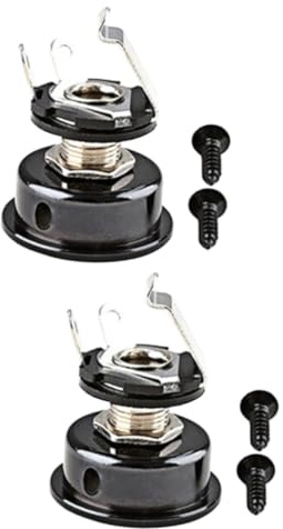 BESTonZON 2stücke Electric Guitar Jack Für Standard-gitarren Langlebige Metallkonstruktion Ersatzbuchse Für Klangqualität Und Einfache Installation