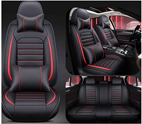 COFUNU Auto Sitzbezüge 5 Sitze für Hyundai Tucson N-Line NX4 2023 2022 2021, Leder Wasserdicht Universal Verschleißfest Innenraum Schonbezüge Sitzschoner Vorne Und Hinten (Color : A)