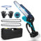 Cordless Chainsaw Compatible with Makita 18V Battery, 8 Inch Brushless Digital Display Electric Chainsaw with Chain, Gloves, Goggle and Case, Handheld Chainsaw for Tree Branches and Garden Cutting