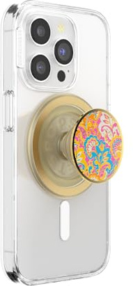 PopSockets Phone Grip for MagSafe, Magnetic Holder, Phone Stand, Gold - Gaudy Gold