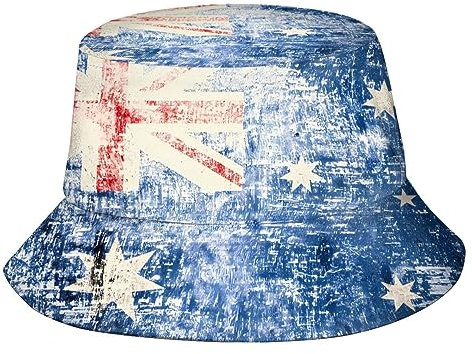 Anglerhut Flagge Von Australien Strand Sonnenhüte Unisex Bucket Hat Atmungsaktiv Strandhut Für Mädchen Trekking Angeln