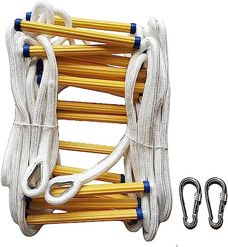 VNGBFGDFVN Échelle Souple Échelle de Corde Échelle d'incendie, Échelle de Sauvetage en Cas d'incendie, Échelle de Corde avec Crochet et Boucle Échelle Polyvalente Échelle de Secours Échelle de Corde