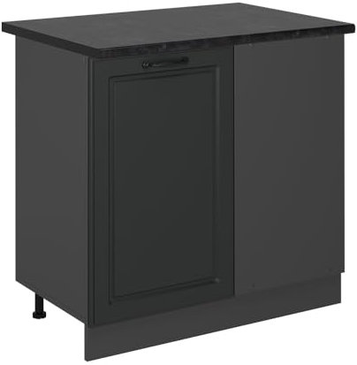 Vicco Eckunterschrank R-Line, Küchen Eckschrank, Anthrazit Landhaus, 86 cm, AP Anthrazit