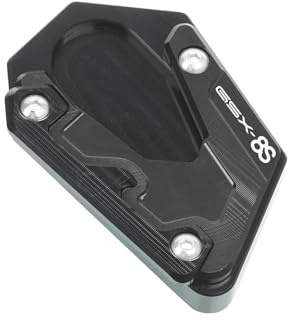 YZXOOP Seitenständer Verlängerung Motorrad-CNC-Ständerfuß-Seitenständer-Verlängerungspolster Für Suzuki GSX-8S GSX8S GSX 8S 2023 2024(Schwarz)