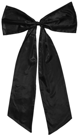 Gosknor Große Schwarze Schleife Deko, 119,4x63,5cm Riesig Satin Schleifen Wand Deko für Zuhause Geburtstag Hochzeit Junggesellinnenabschied Babyparty Abschluss Hintergrund