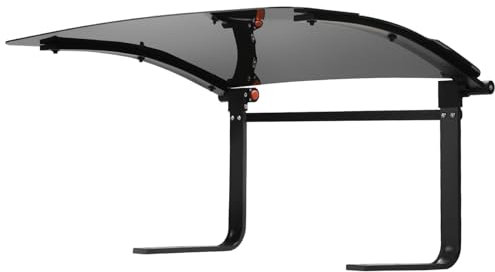 Ollewiellan Mähroboter Garage 73x57x40cm ABS Kunststoff Carport, Sonnen und regengeschützte Garage für Rasenmähroboter,Fltbarem Dach Mährobotergarage,Schwarz