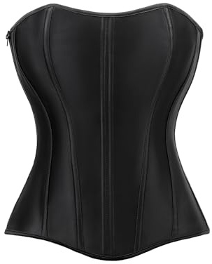 LEACOOLKEY Corsage Corset Top Bustiers pour Femme Pleine Poitrine Gothique Corsette Sculptant Bodyshaper Serre-Taille pour Halloween Carnaval XS-XXL, Blanc 2., S