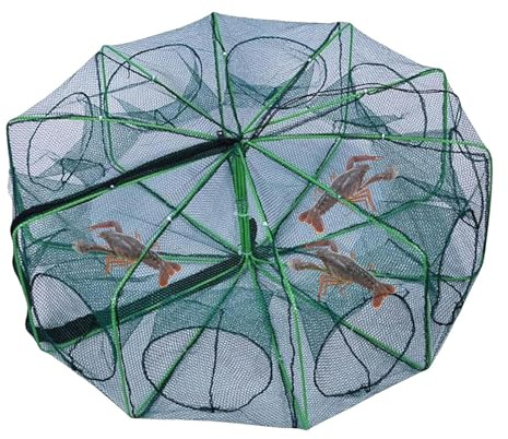 Minnow Traps Portable Foldable Escape-Proof | Portable Cage for Angling for Fresh Water, Kayak, Beach, Pond, Lake, Crabbing, Shrimping, Camping, Fresh Water Kayak