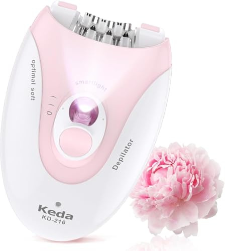 Epilierer Damen, Gesichts Epilierer Damen mit LED-Licht, Frauen Kabellose Epilierers Gesicht Körper Haarentfernung, Elektrischer Haarentferner Mädchen Epilierers für Körper Achsel Bikini Bein