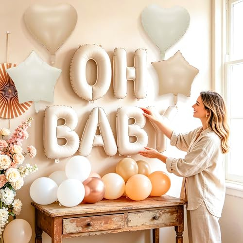 Neutral Baby Shower Decorations Brown Bear Baby Boy Girl Banner | Gender Reveal Party Supplies Balloons
