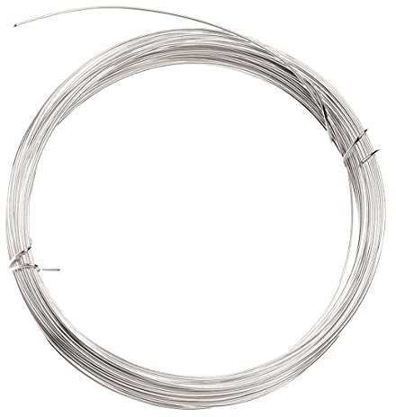 GLOREX Silberdraht 1 mm, 4 m Kupferkern versilbert, Draht, Silber, 6.5 x 8.6 x 6.5 cm, 1 Einheiten