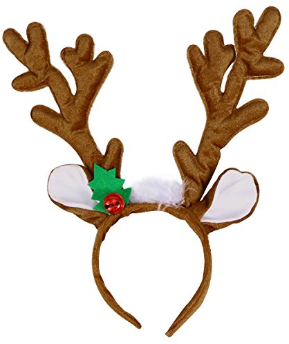 Healifty Rentiergeweih Geweih Haarreif Kinder Mädchen Weihnachten Fasching Karneval Party Haarschmuck Kostüme Zubehör
