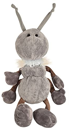 BOHS Kuschelige Plüschameise mit Schal - Weiches, 25cm Stofftier-Insekt - Perfektes Spielzeug für Kinder