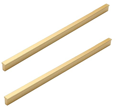 NANNAN0901 2 Stück Gold Massivgriff Küchengriffe Schränkegriffe Aluminiumlegierung Schublade Griffe Schlafzimmer Möbelgriff Türgriff Schrankgriff