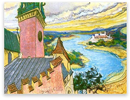 IKYE Stanisław Wyspiański Druck auf Leinwand, berühmte Gemälde, Kunstposter, Reproduktion, Wanddekoration, Bild (Zakola), 30 x 45 cm, rahmenlos