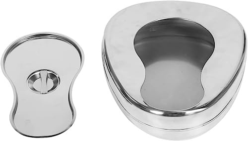 Urinflaschen Männlich Edelstahl Bettpfanne Bettpfanne: Bettpfanne Urinal mit Deckel Metall Bettpfanne Zubehör für Bett Gebunden Bettlägerige Patienten Ältere Frauen Männlich Rollstuhl