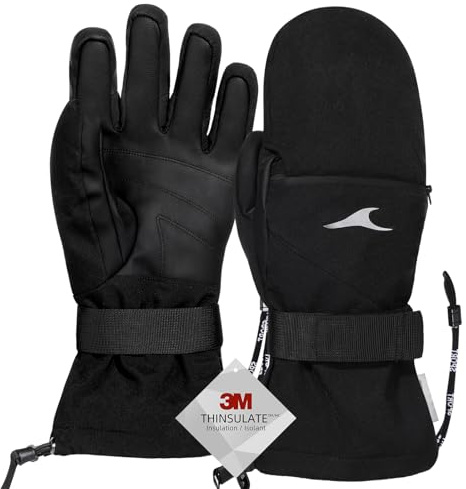 Achiou Ski Gloves,Winter Cold Weather Gloves for Men Women,Waterproof Touchscreen Snow Mittens