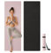 Navaris Yogamatte rutschfest 4mm - Matte aus Naturkautschuk - dünne Yoga Sportmatte Fitnessmatte mit Tragegurt - 183 x 61 x 0,4 cm - Fitness Gymnastikmatte - Pink Schwarz
