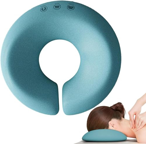 Coussin de massage pour le visage | Coussin de massage pour le visage – Support facial universel confortable en forme de U – Oreiller de massage doux et élastique, pour tables, bureaux, écoles (bleu)
