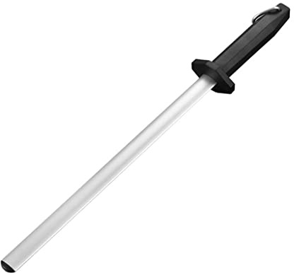Diamond Emery Sharpening Rod 12 Inch Kitchen Steel Sharpener Stone Tool Professional Honing Stick for Home