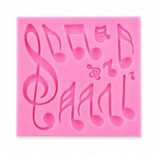WPKD BLUEIY Molde para Fondant con Notas Musicales,Tapete de Encaje con Notas Musicales,Molde de Silicona para Dulces Musicales,Tapete para Fondant,para Cumpleaños,Bodas,Hornear
