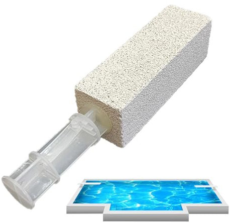 Cleaning Pumice Stone for Stove | Hard Water Rings Scouring Stick Cleaning Stone with Handle - Heavy Duty Cleaner Scrubber Powerful Stain Remover for Pool