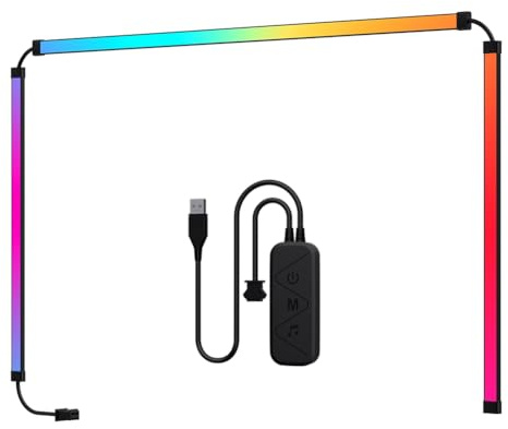 GIWFBQTR Striscia di Luci da Gioco per Monitor, Retroilluminazione RGB LED,Striscia Luci di Sincronizzazione, Computer, Display per PC Intelligenti, Decorazioni DIY per Monitor 34 Pollici