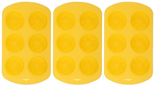 BESPORTBLE Molde De Silicona para Velas y Jabón Forma De Rodaja De Limón, 3 Piezas, Flexible y Reutilizable, para Manualidades DIY, Decoración Creativa, Uso Doméstico y Regalos