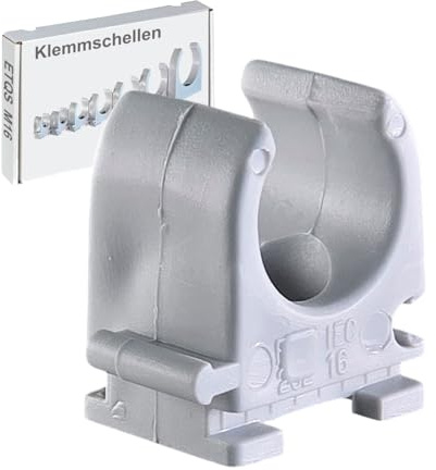 20 Stück - M16 PVC Klemmschelle | Quick-Schelle | Rohrschelle | XmediaSat für Stangenrohr PG 9