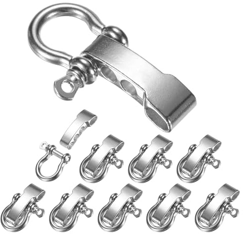 TIXIPEM Paracord Bracelet Shackle Buckle Adjustable Metal Shackle for Survival Bracelets Belt & Outdoor Rope