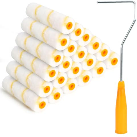 Professional Paint Roller Set, 20 Rollers Sleeves 6 inch | Painter's Roller Great for Interior Wall, Edge and Ceiling Painting and Outdoor Artistry Roller Set