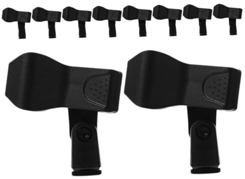 SEWACC 10pezzi Clip per Microfono Morsetto per Microfono Supporto Staccabile per Microfono Clip per Supporto Microfono Morsetto