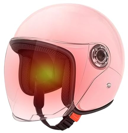 Caschi motociclistici - a metà guscio per ciclomotori, attrezzature di protezione traspirante con visiera | protettivo per scooter, incrociatori, tour, all'aperto, avventura, pensione, mot
