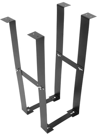 BESPORTBLE Supporto Pc Fisso Sotto Scrivania, Regolabile, in Metallo al Carbonio Nero, Robusto per Torre Pc Desktop